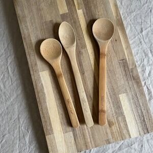 Pampered Chef Bamboo Spoon Set of 3